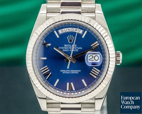 rolex president day date white gold ice blue dial review|rolex president white gold 41mm.